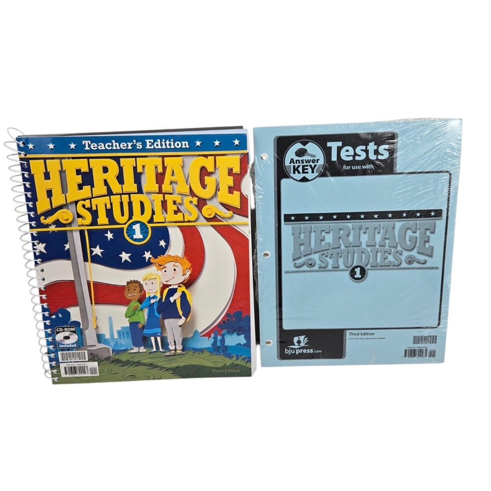BJU Press Heritage Studies 1 Teacher Edition + Tests & Answer Key Third Edition